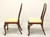 SOLD - HICKORY CHAIR Amber Mahogany Queen Anne Dining Side Chairs - Pair B