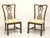SOLD - DREXEL HERITAGE Mahogany Chippendale Straight Leg Dining Side Chairs - Pair B