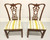 DREXEL HERITAGE Mahogany Chippendale Straight Leg Dining Side Chairs - Pair B