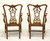 DREXEL HERITAGE Mahogany Chippendale Straight Leg Dining Armchairs - Pair
