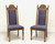 SOLD - BURLINGTON HOUSE Oak Spanish Revival Dining Side Chairs - Pair C