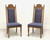 BURLINGTON HOUSE Oak Spanish Revival Dining Side Chairs - Pair B