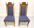 BURLINGTON HOUSE Oak Spanish Revival Dining Side Chairs - Pair B