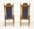 BURLINGTON HOUSE Oak Spanish Revival Dining Side Chairs - Pair B