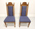 BURLINGTON HOUSE Oak Spanish Revival Dining Side Chairs - Pair A