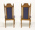 BURLINGTON HOUSE Oak Spanish Revival Dining Side Chairs - Pair A