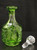 SOLD - Mid 20th Century Green Cut to Clear Crystal Decanter