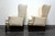SOLD OUT - Chippendale Style Mahogany Wing Back Chairs by Conover Chair Co - Pair