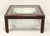 SOLD - CENTURY Claridge Solid Mahogany Chippendale Glass Top Square Coffee Cocktail Table