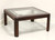 SOLD - CENTURY Claridge Solid Mahogany Chippendale Glass Top Square Coffee Cocktail Table