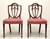 SOLD - KINDEL Mahogany Georgian Hepplewhite Shield Dining Side Chairs - Pair