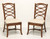 SOLD - Faux Bamboo Rattan Asian Influenced Dining Side Chairs - Pair B