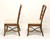 SOLD - Faux Bamboo Rattan Asian Influenced Dining Side Chairs - Pair A