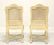 SOLD - Vintage French Provincial Painted Caned Dining Side Chairs - Pair