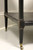 SOLD - Late 20th Century Faux Bamboo Gallery Top Square Tier End Side Table on Casters