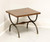 SOLD - TOMLINSON 1960's Walnut Square Cocktail Table with Metal Legs - C
