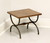 TOMLINSON 1960's Walnut Square Cocktail Table with Metal Legs - B