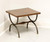 SOLD - TOMLINSON 1960's Walnut Square Cocktail Table with Metal Legs - A