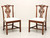 SOLD - BAKER Historic Charleston Mahogany Chippendale Straight Leg Dining Side Chairs - Pair B