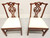 SOLD - BAKER Historic Charleston Mahogany Chippendale Straight Leg Dining Side Chairs - Pair B