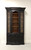 SOLD - Late 20th Century Traditional Breakfront Bookcase with Distressed Black Finish