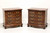 SOLD - DREXEL HERITAGE Heirlooms Flame Mahogany Chippendale Serpentine Nightstands - Pair