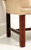 SOLD - Chippendale Mahogany Frame Upholstered Scroll Arm Bench