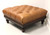 SOLD - HANCOCK & MOORE Tufted Leather Regency Large Square Ottoman