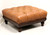 SOLD - HANCOCK & MOORE Tufted Leather Regency Large Square Ottoman