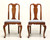 SOLD - HENKEL HARRIS 109S 24 Solid Wild Black Cherry Queen Anne Dining Side Chairs - Pair C