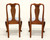 SOLD - HENKEL HARRIS 109S 24 Solid Wild Black Cherry Queen Anne Dining Side Chairs - Pair C