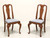 SOLD - HENKEL HARRIS 109S 24 Solid Wild Black Cherry Queen Anne Dining Side Chairs - Pair C