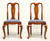 SOLD - HENKEL HARRIS 109S 24 Solid Wild Black Cherry Queen Anne Dining Side Chairs - Pair B