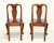 SOLD - HENKEL HARRIS 109S 24 Solid Wild Black Cherry Queen Anne Dining Side Chairs - Pair A