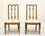 SOLD - TOMLINSON 1960's Neoclassical Dining Side Chairs - Pair A