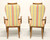 TOMLINSON 1960's Neoclassical Upholstered Dining Armchairs - Pair