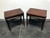 SOLD OUT - WELLINGTON HALL Mahogany Chippendale Side End Tables - Pair