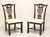 SOLD - MAITLAND SMITH Mahogany Chippendale Fretwork Dining Side Chairs - Pair C