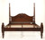 SOLD - CRAFTIQUE Solid Mahogany Traditional King Size Bed with Barley Twist Posts
