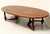 SOLD - TOMLINSON 1960's Neoclassical Banded Oval Coffee Cocktail Table
