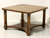 SOLD - TOMLINSON 1960's Walnut Neoclassical Square Coffee Cocktail Table with Undertier Shelf