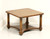 SOLD - TOMLINSON 1960's Walnut Neoclassical Square Coffee Cocktail Table with Undertier Shelf