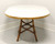 SOLD - FICKS REED Mid 20th Century Faux Bamboo Rattan Round Dining Table