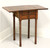 SOLD - Antique 19th Century Walnut Two-Drawer Drop-Leaf Side Table with Bobbin Legs