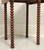 SOLD - Antique 19th Century Walnut Two-Drawer Drop-Leaf Side Table with Bobbin Legs