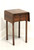 SOLD - Antique 19th Century Walnut Two-Drawer Drop-Leaf Side Table with Bobbin Legs
