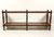 SOLD - THOMASVILLE 1960's Walnut Neoclassical Caned Glass Top Two-Tier Console Sofa Table