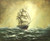 Mid 20th Century Original Oil on Canvas Painting - Clipper Ship at Sea - Signed Norman Dalkes