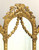 SOLD - Late 20th Century French Rococo Gold Gilt Triptych Beveled Wall Mirror w/ Shelf