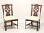 SOLD - MAITLAND SMITH Massachusetts Mahogany Chippendale Straight Leg Dining Side Chairs - Pair B